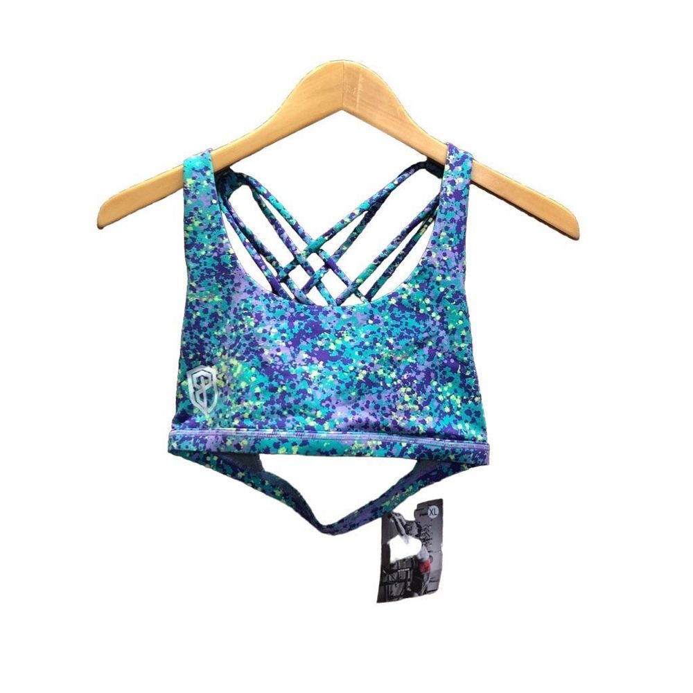 Born Primitive Extra Large (XL) NWOT Purple, Green and Yellow Strappy Bra